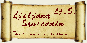 Ljiljana Saničanin vizit kartica